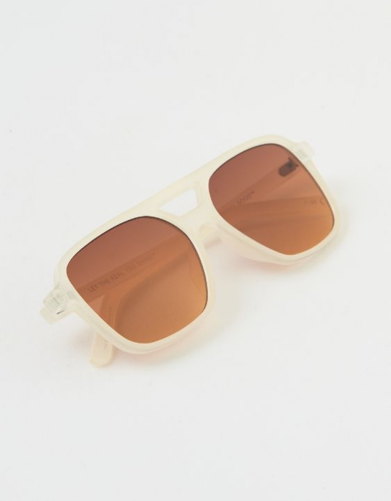 Aerie Vacay Mode Sunglasses White | RYQ-213860