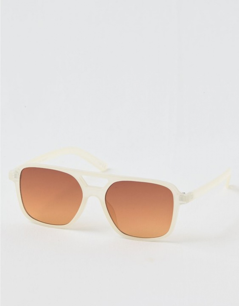 Aerie Vacay Mode Sunglasses White | RYQ-213860