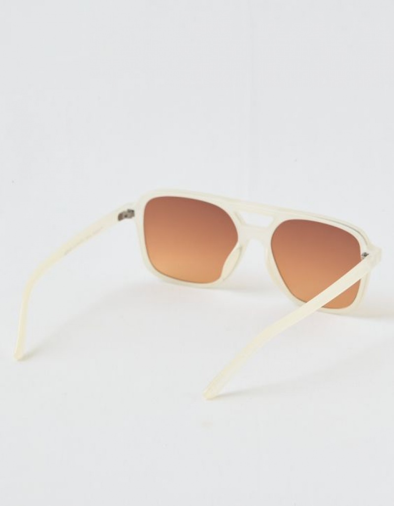 Aerie Vacay Mode Sunglasses White | RYQ-213860