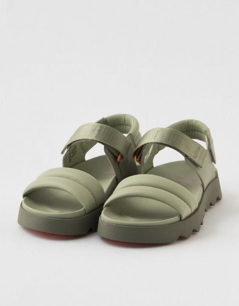 Aerie Viibe™ Sandals Olive | YLJ-653097