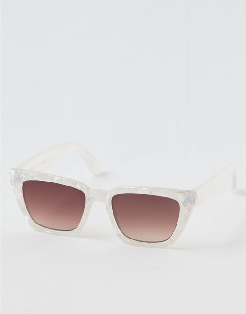 Aerie Weekend Sunglasses White | RLK-084175