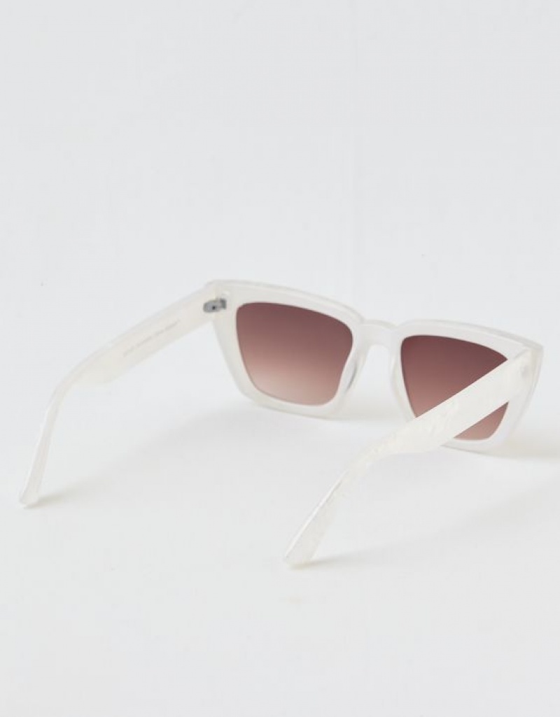 Aerie Weekend Sunglasses White | RLK-084175