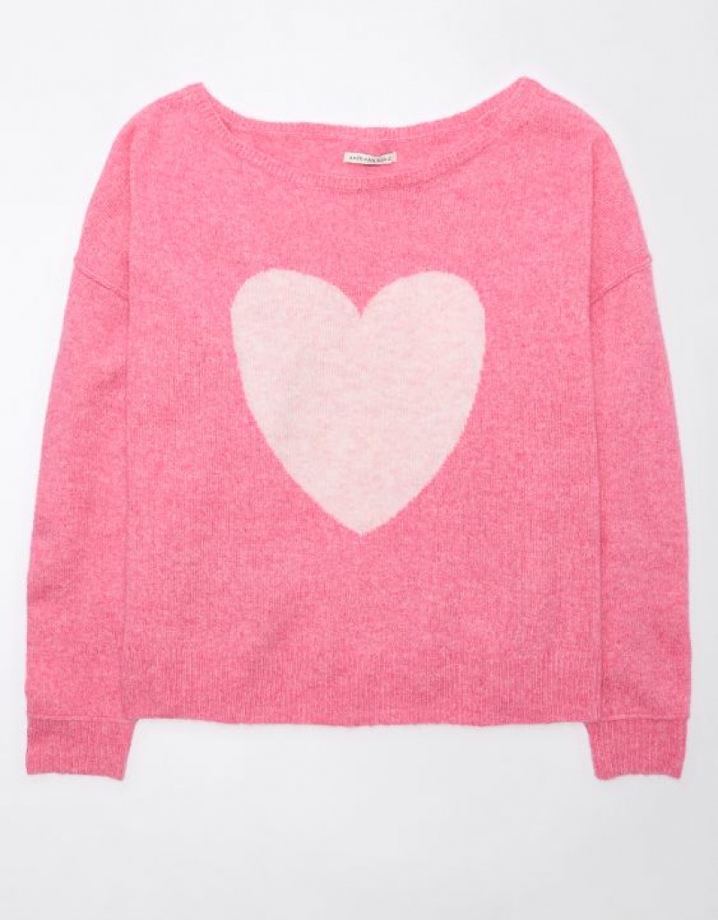 Aerie Whoa So Soft Ballet-Neck Sweater Pink | GUW-487136