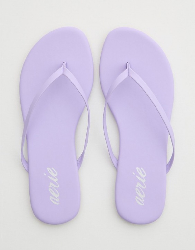 Aerie Woven Platform Flip Flops Purple / Wash | YDR-598604